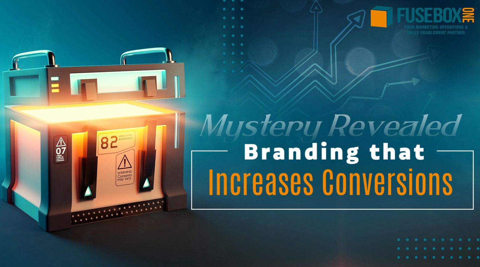 A branded suitcase opening to help with sales conversions