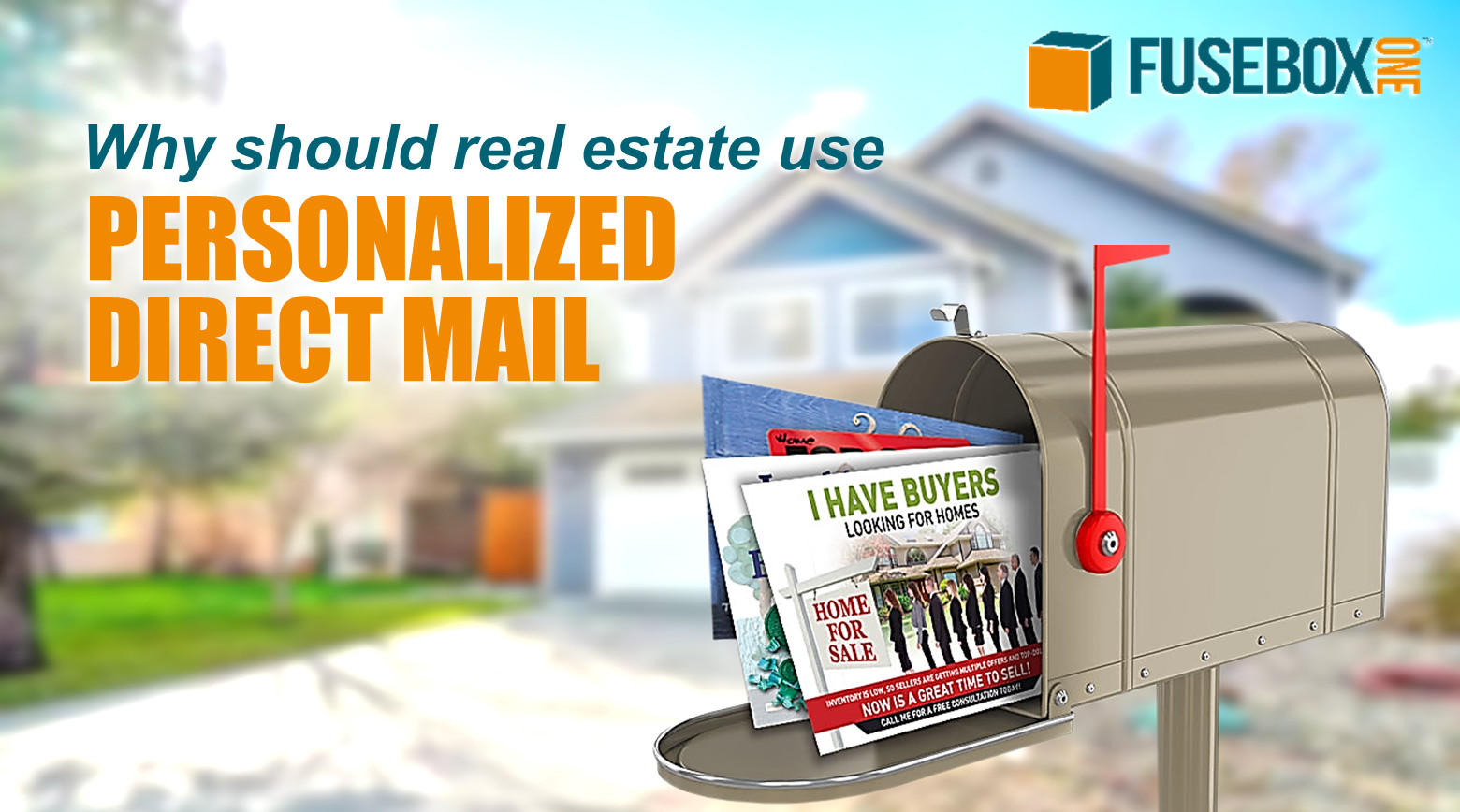 Real estate postcards in mailbox. 