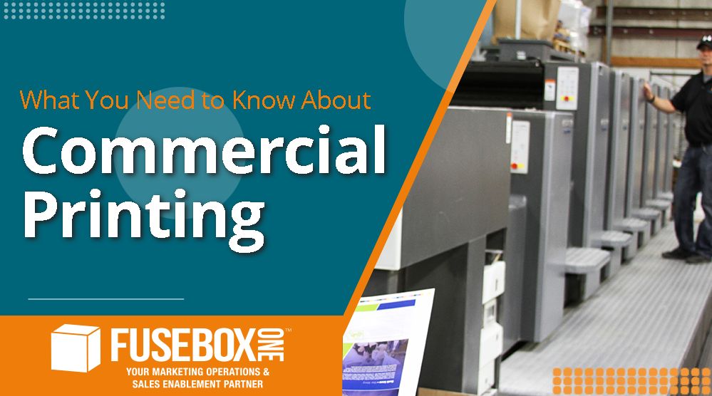 Commercial printing press that is printing. 